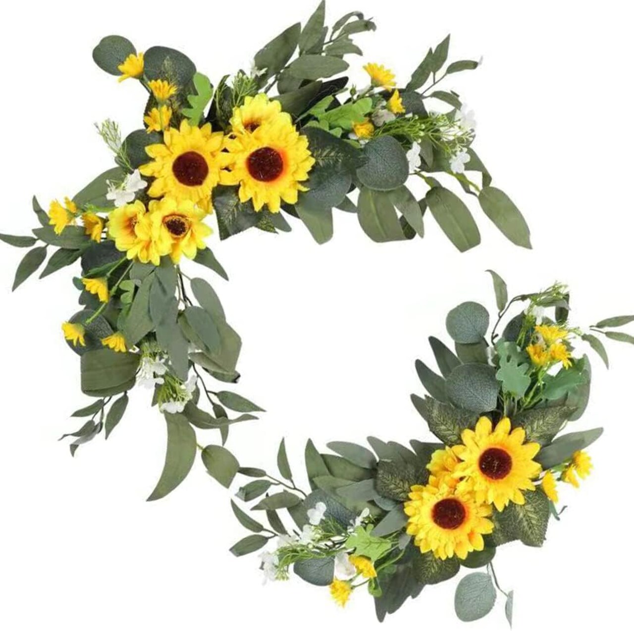 2pcs Artificial Wedding Arch Flowers for Wedding Sign (Sunflower) 4"D x 3"W x 1"H